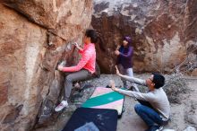 Bouldering in Hueco Tanks on 12/15/2019 with Blue Lizard Climbing and Yoga

Filename: SRM_20191215_1221260.jpg
Aperture: f/4.0
Shutter Speed: 1/200
Body: Canon EOS-1D Mark II
Lens: Canon EF 16-35mm f/2.8 L