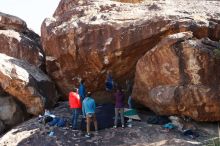 Bouldering in Hueco Tanks on 12/15/2019 with Blue Lizard Climbing and Yoga

Filename: SRM_20191215_1231420.jpg
Aperture: f/6.3
Shutter Speed: 1/320
Body: Canon EOS-1D Mark II
Lens: Canon EF 16-35mm f/2.8 L