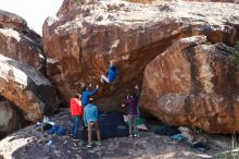 Bouldering in Hueco Tanks on 12/15/2019 with Blue Lizard Climbing and Yoga

Filename: SRM_20191215_1231580.jpg
Aperture: f/5.6
Shutter Speed: 1/320
Body: Canon EOS-1D Mark II
Lens: Canon EF 16-35mm f/2.8 L