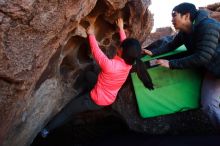 Bouldering in Hueco Tanks on 12/15/2019 with Blue Lizard Climbing and Yoga

Filename: SRM_20191215_1237420.jpg
Aperture: f/5.6
Shutter Speed: 1/250
Body: Canon EOS-1D Mark II
Lens: Canon EF 16-35mm f/2.8 L