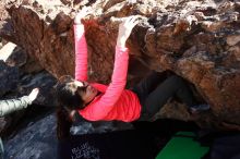 Bouldering in Hueco Tanks on 12/15/2019 with Blue Lizard Climbing and Yoga

Filename: SRM_20191215_1237570.jpg
Aperture: f/7.1
Shutter Speed: 1/250
Body: Canon EOS-1D Mark II
Lens: Canon EF 16-35mm f/2.8 L