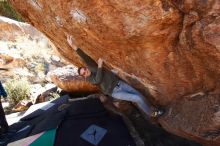 Bouldering in Hueco Tanks on 12/15/2019 with Blue Lizard Climbing and Yoga

Filename: SRM_20191215_1337500.jpg
Aperture: f/5.0
Shutter Speed: 1/250
Body: Canon EOS-1D Mark II
Lens: Canon EF 16-35mm f/2.8 L