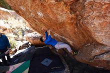 Bouldering in Hueco Tanks on 12/15/2019 with Blue Lizard Climbing and Yoga

Filename: SRM_20191215_1340180.jpg
Aperture: f/5.0
Shutter Speed: 1/250
Body: Canon EOS-1D Mark II
Lens: Canon EF 16-35mm f/2.8 L