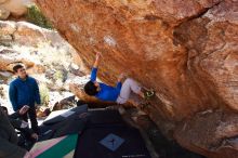 Bouldering in Hueco Tanks on 12/15/2019 with Blue Lizard Climbing and Yoga

Filename: SRM_20191215_1340260.jpg
Aperture: f/5.6
Shutter Speed: 1/250
Body: Canon EOS-1D Mark II
Lens: Canon EF 16-35mm f/2.8 L