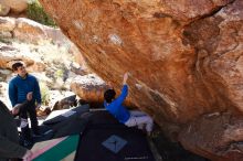 Bouldering in Hueco Tanks on 12/15/2019 with Blue Lizard Climbing and Yoga

Filename: SRM_20191215_1340280.jpg
Aperture: f/5.6
Shutter Speed: 1/250
Body: Canon EOS-1D Mark II
Lens: Canon EF 16-35mm f/2.8 L