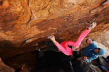 Bouldering in Hueco Tanks on 12/15/2019 with Blue Lizard Climbing and Yoga

Filename: SRM_20191215_1412100.jpg
Aperture: f/4.0
Shutter Speed: 1/250
Body: Canon EOS-1D Mark II
Lens: Canon EF 16-35mm f/2.8 L