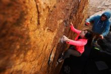 Bouldering in Hueco Tanks on 12/15/2019 with Blue Lizard Climbing and Yoga

Filename: SRM_20191215_1417150.jpg
Aperture: f/3.2
Shutter Speed: 1/250
Body: Canon EOS-1D Mark II
Lens: Canon EF 16-35mm f/2.8 L