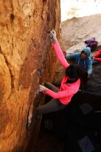 Bouldering in Hueco Tanks on 12/15/2019 with Blue Lizard Climbing and Yoga

Filename: SRM_20191215_1417220.jpg
Aperture: f/3.5
Shutter Speed: 1/250
Body: Canon EOS-1D Mark II
Lens: Canon EF 16-35mm f/2.8 L