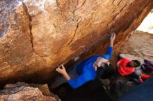 Bouldering in Hueco Tanks on 12/15/2019 with Blue Lizard Climbing and Yoga

Filename: SRM_20191215_1419250.jpg
Aperture: f/4.5
Shutter Speed: 1/250
Body: Canon EOS-1D Mark II
Lens: Canon EF 16-35mm f/2.8 L