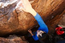 Bouldering in Hueco Tanks on 12/15/2019 with Blue Lizard Climbing and Yoga

Filename: SRM_20191215_1419331.jpg
Aperture: f/5.0
Shutter Speed: 1/250
Body: Canon EOS-1D Mark II
Lens: Canon EF 16-35mm f/2.8 L