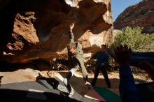 Bouldering in Hueco Tanks on 12/15/2019 with Blue Lizard Climbing and Yoga

Filename: SRM_20191215_1428410.jpg
Aperture: f/10.0
Shutter Speed: 1/320
Body: Canon EOS-1D Mark II
Lens: Canon EF 16-35mm f/2.8 L