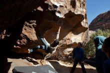 Bouldering in Hueco Tanks on 12/15/2019 with Blue Lizard Climbing and Yoga

Filename: SRM_20191215_1430180.jpg
Aperture: f/9.0
Shutter Speed: 1/320
Body: Canon EOS-1D Mark II
Lens: Canon EF 16-35mm f/2.8 L