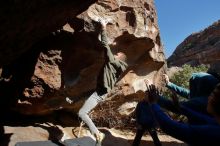 Bouldering in Hueco Tanks on 12/15/2019 with Blue Lizard Climbing and Yoga

Filename: SRM_20191215_1430500.jpg
Aperture: f/10.0
Shutter Speed: 1/320
Body: Canon EOS-1D Mark II
Lens: Canon EF 16-35mm f/2.8 L