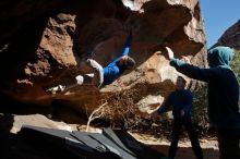 Bouldering in Hueco Tanks on 12/15/2019 with Blue Lizard Climbing and Yoga

Filename: SRM_20191215_1433450.jpg
Aperture: f/6.3
Shutter Speed: 1/400
Body: Canon EOS-1D Mark II
Lens: Canon EF 16-35mm f/2.8 L
