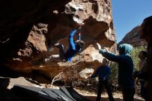 Bouldering in Hueco Tanks on 12/15/2019 with Blue Lizard Climbing and Yoga

Filename: SRM_20191215_1433480.jpg
Aperture: f/5.6
Shutter Speed: 1/400
Body: Canon EOS-1D Mark II
Lens: Canon EF 16-35mm f/2.8 L