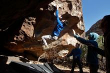 Bouldering in Hueco Tanks on 12/15/2019 with Blue Lizard Climbing and Yoga

Filename: SRM_20191215_1433530.jpg
Aperture: f/5.6
Shutter Speed: 1/400
Body: Canon EOS-1D Mark II
Lens: Canon EF 16-35mm f/2.8 L