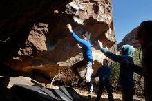 Bouldering in Hueco Tanks on 12/15/2019 with Blue Lizard Climbing and Yoga

Filename: SRM_20191215_1433540.jpg
Aperture: f/5.6
Shutter Speed: 1/400
Body: Canon EOS-1D Mark II
Lens: Canon EF 16-35mm f/2.8 L