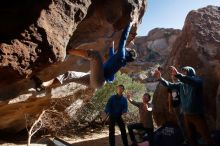 Bouldering in Hueco Tanks on 12/15/2019 with Blue Lizard Climbing and Yoga

Filename: SRM_20191215_1441270.jpg
Aperture: f/4.5
Shutter Speed: 1/400
Body: Canon EOS-1D Mark II
Lens: Canon EF 16-35mm f/2.8 L