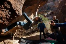 Bouldering in Hueco Tanks on 12/15/2019 with Blue Lizard Climbing and Yoga

Filename: SRM_20191215_1444261.jpg
Aperture: f/5.0
Shutter Speed: 1/400
Body: Canon EOS-1D Mark II
Lens: Canon EF 16-35mm f/2.8 L