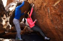 Bouldering in Hueco Tanks on 12/15/2019 with Blue Lizard Climbing and Yoga

Filename: SRM_20191215_1449500.jpg
Aperture: f/2.8
Shutter Speed: 1/250
Body: Canon EOS-1D Mark II
Lens: Canon EF 16-35mm f/2.8 L