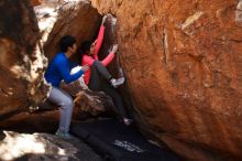 Bouldering in Hueco Tanks on 12/15/2019 with Blue Lizard Climbing and Yoga

Filename: SRM_20191215_1450590.jpg
Aperture: f/2.8
Shutter Speed: 1/200
Body: Canon EOS-1D Mark II
Lens: Canon EF 16-35mm f/2.8 L