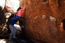 Bouldering in Hueco Tanks on 12/15/2019 with Blue Lizard Climbing and Yoga

Filename: SRM_20191215_1451090.jpg
Aperture: f/2.8
Shutter Speed: 1/320
Body: Canon EOS-1D Mark II
Lens: Canon EF 16-35mm f/2.8 L