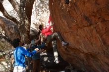 Bouldering in Hueco Tanks on 12/15/2019 with Blue Lizard Climbing and Yoga

Filename: SRM_20191215_1504240.jpg
Aperture: f/7.1
Shutter Speed: 1/200
Body: Canon EOS-1D Mark II
Lens: Canon EF 16-35mm f/2.8 L