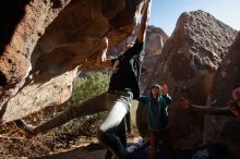 Bouldering in Hueco Tanks on 12/15/2019 with Blue Lizard Climbing and Yoga

Filename: SRM_20191215_1510010.jpg
Aperture: f/5.6
Shutter Speed: 1/400
Body: Canon EOS-1D Mark II
Lens: Canon EF 16-35mm f/2.8 L