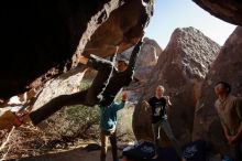 Bouldering in Hueco Tanks on 12/15/2019 with Blue Lizard Climbing and Yoga

Filename: SRM_20191215_1510490.jpg
Aperture: f/4.5
Shutter Speed: 1/400
Body: Canon EOS-1D Mark II
Lens: Canon EF 16-35mm f/2.8 L