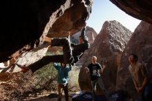 Bouldering in Hueco Tanks on 12/15/2019 with Blue Lizard Climbing and Yoga

Filename: SRM_20191215_1510510.jpg
Aperture: f/5.0
Shutter Speed: 1/400
Body: Canon EOS-1D Mark II
Lens: Canon EF 16-35mm f/2.8 L