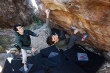 Bouldering in Hueco Tanks on 12/15/2019 with Blue Lizard Climbing and Yoga

Filename: SRM_20191215_1609120.jpg
Aperture: f/4.5
Shutter Speed: 1/250
Body: Canon EOS-1D Mark II
Lens: Canon EF 16-35mm f/2.8 L