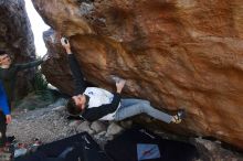 Bouldering in Hueco Tanks on 12/15/2019 with Blue Lizard Climbing and Yoga

Filename: SRM_20191215_1622311.jpg
Aperture: f/5.6
Shutter Speed: 1/250
Body: Canon EOS-1D Mark II
Lens: Canon EF 16-35mm f/2.8 L