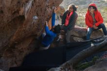 Bouldering in Hueco Tanks on 12/15/2019 with Blue Lizard Climbing and Yoga

Filename: SRM_20191215_1638430.jpg
Aperture: f/4.0
Shutter Speed: 1/250
Body: Canon EOS-1D Mark II
Lens: Canon EF 50mm f/1.8 II