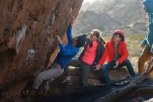 Bouldering in Hueco Tanks on 12/15/2019 with Blue Lizard Climbing and Yoga

Filename: SRM_20191215_1638490.jpg
Aperture: f/4.0
Shutter Speed: 1/250
Body: Canon EOS-1D Mark II
Lens: Canon EF 50mm f/1.8 II