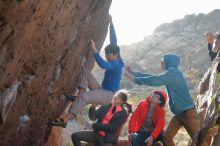 Bouldering in Hueco Tanks on 12/15/2019 with Blue Lizard Climbing and Yoga

Filename: SRM_20191215_1639040.jpg
Aperture: f/4.0
Shutter Speed: 1/250
Body: Canon EOS-1D Mark II
Lens: Canon EF 50mm f/1.8 II