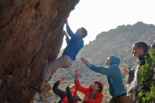 Bouldering in Hueco Tanks on 12/15/2019 with Blue Lizard Climbing and Yoga

Filename: SRM_20191215_1639100.jpg
Aperture: f/5.6
Shutter Speed: 1/250
Body: Canon EOS-1D Mark II
Lens: Canon EF 50mm f/1.8 II