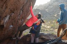 Bouldering in Hueco Tanks on 12/15/2019 with Blue Lizard Climbing and Yoga

Filename: SRM_20191215_1642420.jpg
Aperture: f/4.0
Shutter Speed: 1/250
Body: Canon EOS-1D Mark II
Lens: Canon EF 50mm f/1.8 II