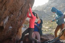 Bouldering in Hueco Tanks on 12/15/2019 with Blue Lizard Climbing and Yoga

Filename: SRM_20191215_1642460.jpg
Aperture: f/4.0
Shutter Speed: 1/250
Body: Canon EOS-1D Mark II
Lens: Canon EF 50mm f/1.8 II