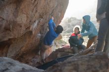 Bouldering in Hueco Tanks on 12/15/2019 with Blue Lizard Climbing and Yoga

Filename: SRM_20191215_1653010.jpg
Aperture: f/2.8
Shutter Speed: 1/250
Body: Canon EOS-1D Mark II
Lens: Canon EF 50mm f/1.8 II