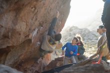 Bouldering in Hueco Tanks on 12/15/2019 with Blue Lizard Climbing and Yoga

Filename: SRM_20191215_1654530.jpg
Aperture: f/2.8
Shutter Speed: 1/250
Body: Canon EOS-1D Mark II
Lens: Canon EF 50mm f/1.8 II