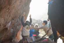 Bouldering in Hueco Tanks on 12/15/2019 with Blue Lizard Climbing and Yoga

Filename: SRM_20191215_1654580.jpg
Aperture: f/2.8
Shutter Speed: 1/250
Body: Canon EOS-1D Mark II
Lens: Canon EF 50mm f/1.8 II