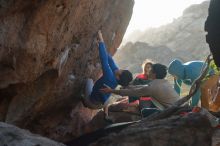 Bouldering in Hueco Tanks on 12/15/2019 with Blue Lizard Climbing and Yoga

Filename: SRM_20191215_1656110.jpg
Aperture: f/4.0
Shutter Speed: 1/250
Body: Canon EOS-1D Mark II
Lens: Canon EF 50mm f/1.8 II