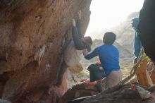 Bouldering in Hueco Tanks on 12/15/2019 with Blue Lizard Climbing and Yoga

Filename: SRM_20191215_1657470.jpg
Aperture: f/4.0
Shutter Speed: 1/250
Body: Canon EOS-1D Mark II
Lens: Canon EF 50mm f/1.8 II