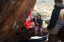 Bouldering in Hueco Tanks on 12/15/2019 with Blue Lizard Climbing and Yoga

Filename: SRM_20191215_1659571.jpg
Aperture: f/4.0
Shutter Speed: 1/250
Body: Canon EOS-1D Mark II
Lens: Canon EF 50mm f/1.8 II