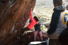 Bouldering in Hueco Tanks on 12/15/2019 with Blue Lizard Climbing and Yoga

Filename: SRM_20191215_1700000.jpg
Aperture: f/4.0
Shutter Speed: 1/250
Body: Canon EOS-1D Mark II
Lens: Canon EF 50mm f/1.8 II