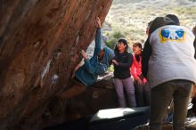 Bouldering in Hueco Tanks on 12/15/2019 with Blue Lizard Climbing and Yoga

Filename: SRM_20191215_1702180.jpg
Aperture: f/4.0
Shutter Speed: 1/250
Body: Canon EOS-1D Mark II
Lens: Canon EF 50mm f/1.8 II