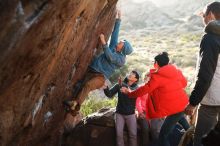 Bouldering in Hueco Tanks on 12/15/2019 with Blue Lizard Climbing and Yoga

Filename: SRM_20191215_1702270.jpg
Aperture: f/4.0
Shutter Speed: 1/250
Body: Canon EOS-1D Mark II
Lens: Canon EF 50mm f/1.8 II