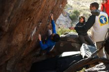 Bouldering in Hueco Tanks on 12/15/2019 with Blue Lizard Climbing and Yoga

Filename: SRM_20191215_1704590.jpg
Aperture: f/4.0
Shutter Speed: 1/250
Body: Canon EOS-1D Mark II
Lens: Canon EF 50mm f/1.8 II