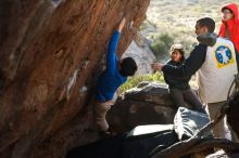 Bouldering in Hueco Tanks on 12/15/2019 with Blue Lizard Climbing and Yoga

Filename: SRM_20191215_1704591.jpg
Aperture: f/4.0
Shutter Speed: 1/250
Body: Canon EOS-1D Mark II
Lens: Canon EF 50mm f/1.8 II