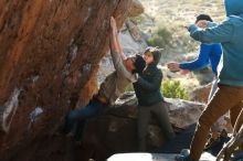 Bouldering in Hueco Tanks on 12/15/2019 with Blue Lizard Climbing and Yoga

Filename: SRM_20191215_1709010.jpg
Aperture: f/4.0
Shutter Speed: 1/250
Body: Canon EOS-1D Mark II
Lens: Canon EF 50mm f/1.8 II